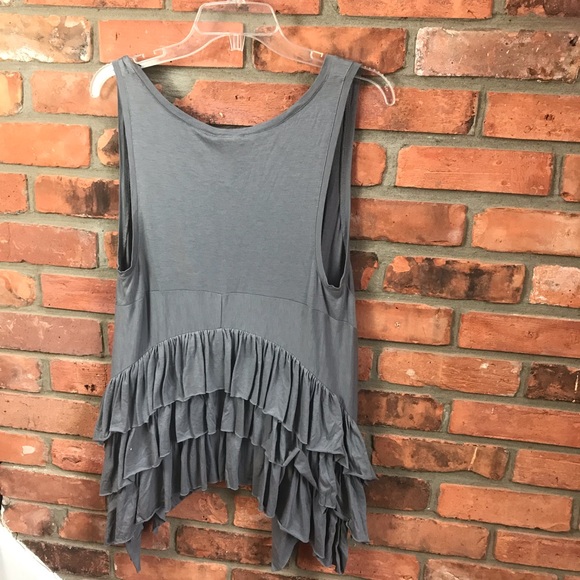 Juicy Couture NEW Vintage Tier Ruffle Tunic Sleeveless Top Cotton Asymmetrical - Picture 12 of 14